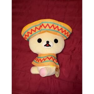 Rilakkuma San-X Original Plush 16” Large Korilakkuma 2018 - Sombrero Mexico RARE
